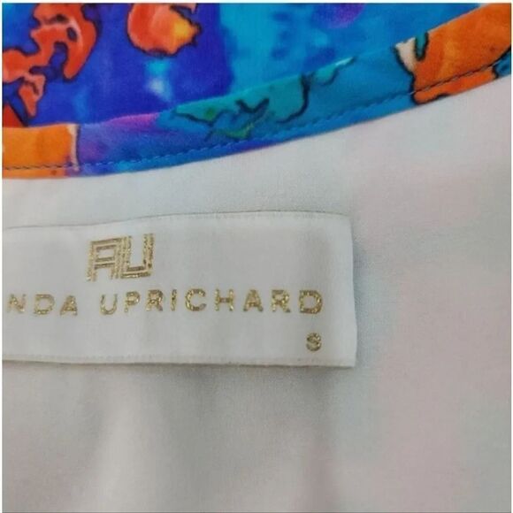 NEW Amanda Uprichard 100% Silk Multicolor Watercolor Zip-Up Dress Size Small - Picture 10 of 13